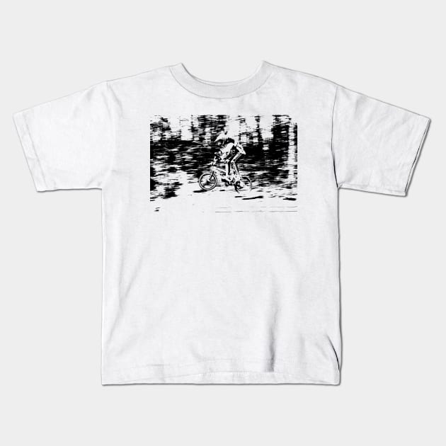 bmx Kids T-Shirt by rickylabellevie